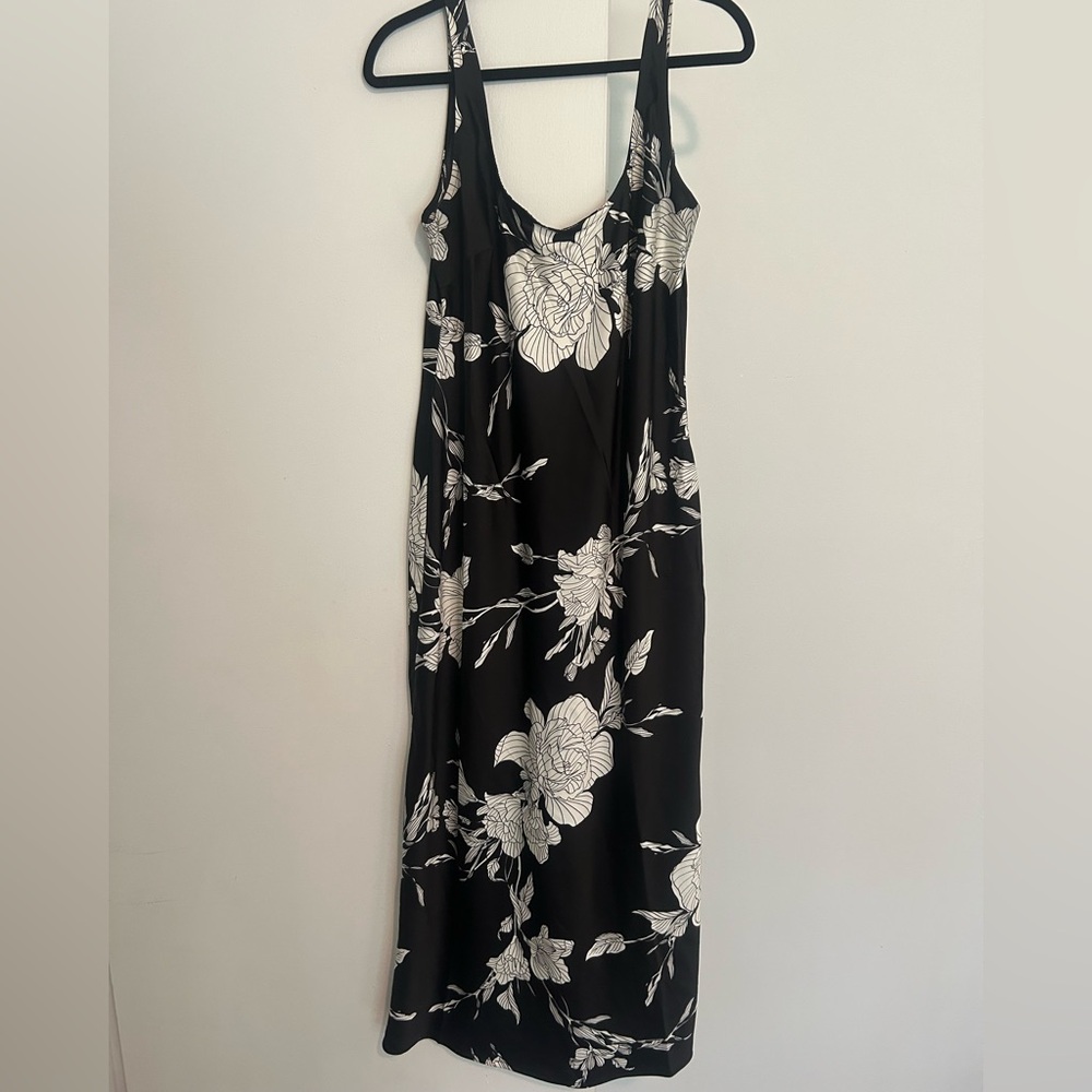 A New Day Black and White Floral Maxi Dress
